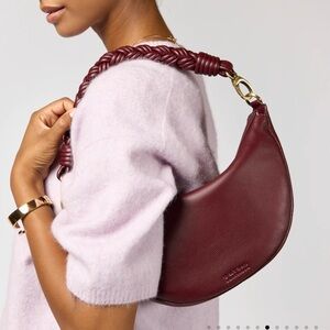 Brand New - Amsterdam O My Bag - Leo MIDI - Chic Burgundy Leather Shoulder Bag